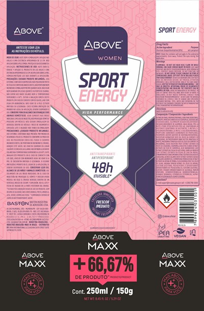 Above Sport Energy Women Antiperspirant Deodorant 48h Spray Maxx (Above Sport Energy Women Antiperspirant Deodorant 48h Spray Maxx)